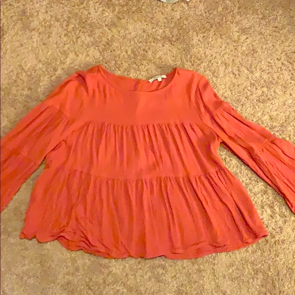 Madewell Burnt Orange Tiered Top